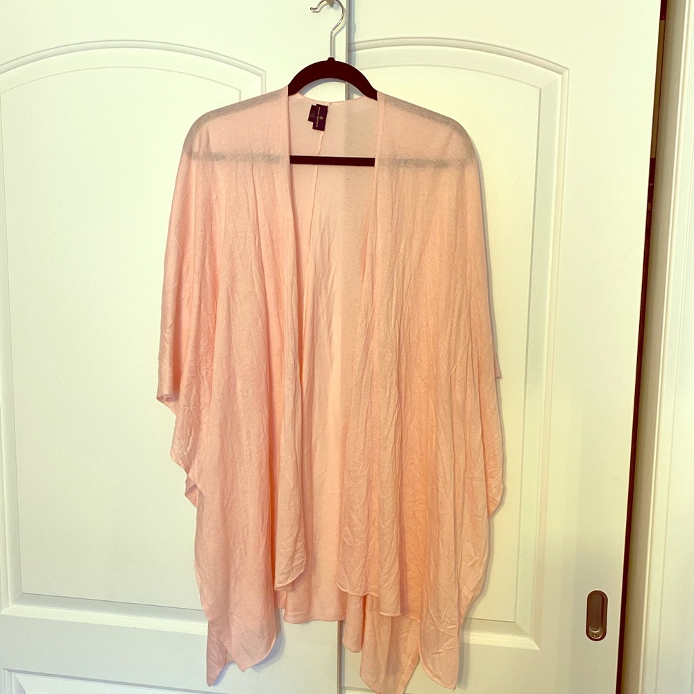 Brooks brothers pink thin knit wrap/shawl/poncho